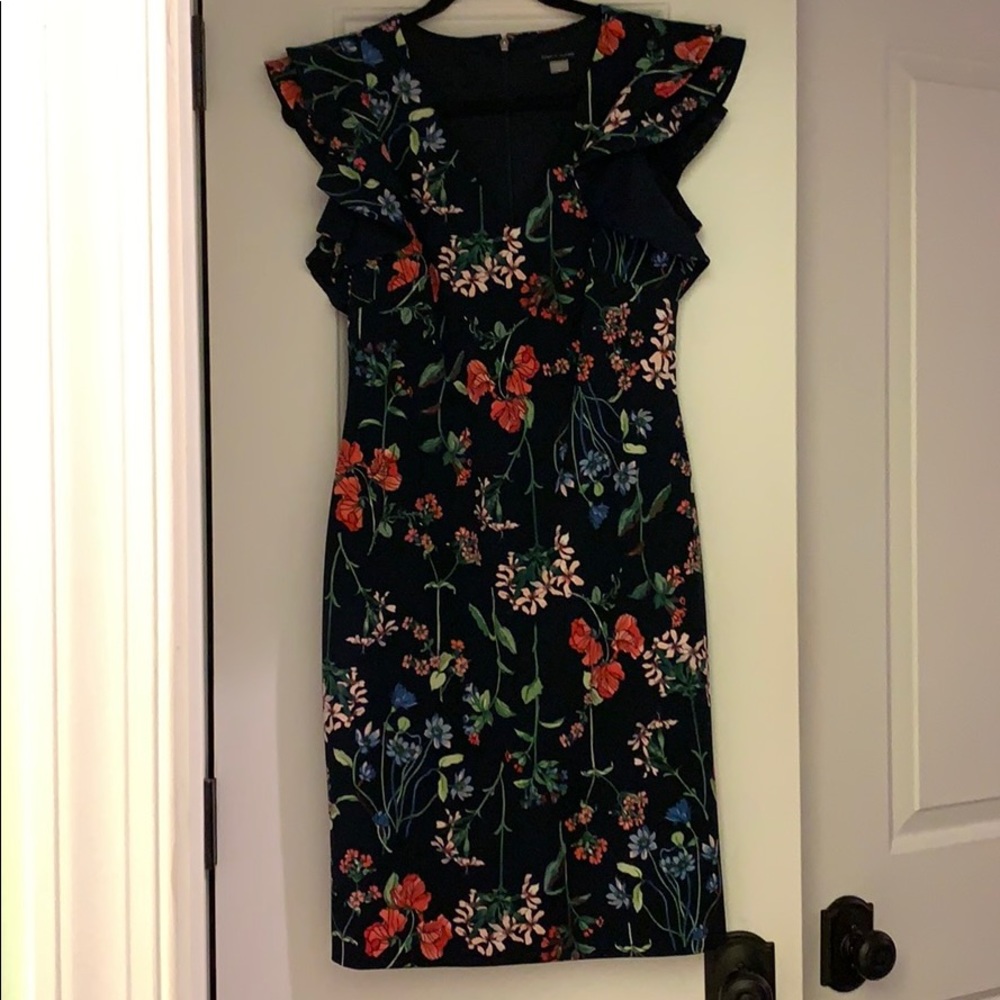 Tommy Hilfiger floral flutter sleeve dress